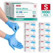 KLIZZA Blue Nitrile Disposable Gloves, Latex-Free, Powder-Free, Food-Grade, Textured Fingertips, Small, 1000 Count