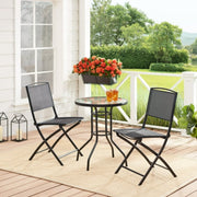 Mainstays Albany Lane 3 Piece Bistro Set, Black - Durable