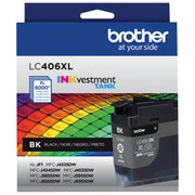 Brother LC406XLBK High Yield Black INKvestment Tank Ink Cartridge, 6000 Page Yield