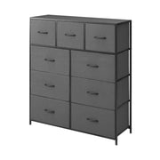 Mainstays MSS436249972005 9 Drawer Fabric Dresser for Bedroom, Grey