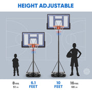 Edx LQJ-P10FT-BK 6.1ft-10ft Adjustable Height 44