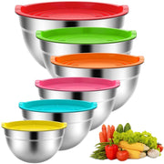 TINANA MBS6pack-006 Stainless Steel Mixing Bowls Set, 6Pack-Multi