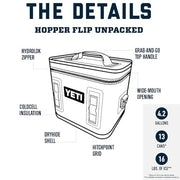 Yeti Hopper Flip 12 Soft Cooler, Leakproof HydroLok Zipper, ColdCell Insulation, Firefly Yellow, 12 Qt, 18060131605