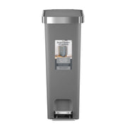 Better Homes & Gardens EKWM6268-40L-GR 10.5 gal Plastic Slim Kitchen Step Trash Can, Gray