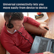 Poly Blackwire 5220 Wired Computer Headset, Noise-Canceling Boom Microphone, Ergonomic Memory Foam Ear Cushions, USB-C USB-A 3.5 mm Connectivity, Stereo, 93S88AA