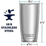 YETI Rambler 20-Oz. Tumbler with MagSlider Lid - Red/Badge