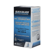 Quicksilver Oil Change Kit, 25W-40 Marine Engine Oil, 4-Stroke Mercury 75hp 90hp 115hp 1.7L Outboards, Includes Oil Filter and Drain Plug Seal, 8M0081913
