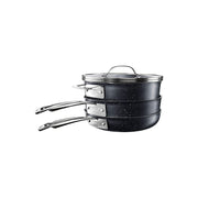 GRANITESTONE 2660 Diamond Non Stick Stackmaster Stackable 10pc Cookware Set - Gray