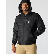 Carhartt Rain Defender Relaxed-Fit Lightweight Insulated Hooded Jacket for Men - Black - XLT