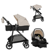Evenflo Omni Ultra Travel System with Revolve180 LiteMax NXT Rotational Infant Car Seat, Caviar Black