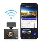Kenwood DRV-A310W GPS Dash Cam, Full HD 1080p, 2.0 Megapixel Front Camera, 136 Wide Angle, HDR/WDR, Wi-Fi Bluetooth Connectivity, Loop Recording, Black