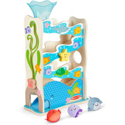 Melissa & Doug 30736 Rollables Wooden Ocean Slide Infant and Toddler Toy (5 Pieces)