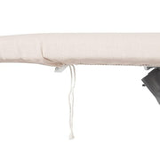 Seymour Home Products Adjustable Height Ironing Board, 18in Wide Steel Frame, 100% Cotton Cover, Iron Rest, Beige Linen, 4760224
