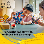 LEGO Pokemon SMART Play Umbreon vs Garchomp Championship Battle Interactive Building Toy 831 Pieces Ages 10+ 6589494