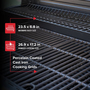 Nexgrill 5-Burner Gas Grill with Side Burner, 67,000 BTUs, 618 sq in Cooking Area, Stainless Steel Panel, Black, 720-1142