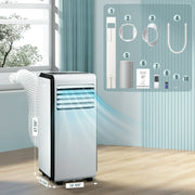 AUSEO A010E-5K Portable Air Conditioner, 5000 BTU (8000 BTU ASHRAE), 4-in-1 Air Cooler, Dehumidifier& Fan Mode