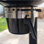 Nexgrill 810-0026HC Charcoal Kettle Grill with Table Cart and Side Table Black