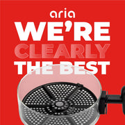 Aria 4Qt Flip Air Fryer with Touchscreen Controls, Borosilicate Glass Basket and Sear Pan, Toxin-Free, Dishwasher Safe, AW1-200