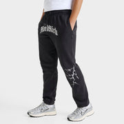 Hoodrich Big Kids Gothic Lightning Jogger Pants, Black/White, Large, Soft Fleece Fabric, Elastic Waistband