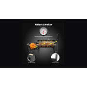 Zimtown BBQ Charcoal Grill Outdoor Barbecue Pit with Offset Smoker Patio Backyard Black