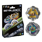 Hasbro Beyblade X Calibur Samurai 6-70M BX and Obsidian Shell 3-85S BX Dual Battling Tops, Multicolor, Ages 8+, G2754