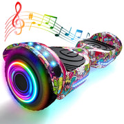Tcdjtc Hoverboard w/Bluetooth Speakers, LED Wheel Lights, 6.5