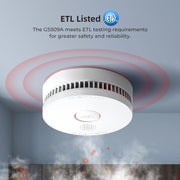 SITERWELL Smoke Detector with Photoelectric Sensor, 10-Year Product Life, Low Battery Warning, Magnetic Fastening Kit, 6 Pack GS509A