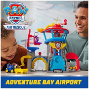 Spin Master Paw Patrol Air Rescue Pup Squad Adventure Bay Airport Playset with Chase Vehicle, Humdinger Figure, and Vehicle Launcher, Multicolor, 6071475