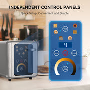 WHALL 2 Slice Toaster, Touchscreen Toasters with Stainless Steel, Wide Slots, Bagel, Defrost, 850W