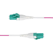 StarTech.com 2m (6.6ft) LC to LC (UPC) OM4 Multimode Fiber Optic Cable, White