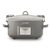 Crockpot 2193800 7-Quart Cook and Carry Programmable Slow Cooker, Grey