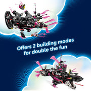 LEGO DREAMZzz Nightmare Shark Submarine 2-in-1 Building Set, 1413 Pieces, Includes 5 Minifigures, Ages 9+