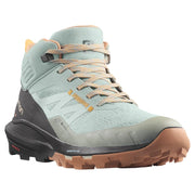 Salomon L41593800 Outpulse Mid GORE-TEX Hiking Boots for Ladies - Wrought Iron/Ebony/Blaze Orange - 8.5M