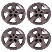 Coast to Coast 17 Inch Silver 5 Spoke Aftermarket Hubcaps Set of 4 with Screw-On Retention System