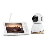 Maxi-Cosi See Pro 360 Video Baby Monitor, 2K Ultra HD, CryAssist AI Cry Translation, Night Vision, Remote Pan Tilt Zoom, 5-Inch Parent Display, Two-Way Talk, Built-In Soother, White
