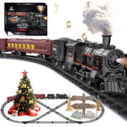 BUBUQE Kids Metal Alloy Christmas Train Toys Steam Locomotive