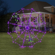 Gemmy Giant LED Spider Web with Green Lit Spider, 69 in Tall, Indoor/Outdoor Halloween Decoration, UV-Resistant