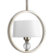 Progress Lighting P5007-104 Fortune Collection 1-Light Mini-Pendant, Polished Nickel