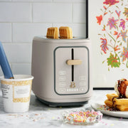 Beautiful 19453 2 Slice Toaster with Touch-Activated Display, Porcini Taupe by Drew Barrymore
