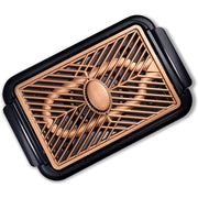 Gotham Steel 7143 150 sq. in. Black Copper Non-Stick Ti-Ceramic Electric Smoke-less Indoor Grill with Smoke Extraction Fan