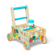 Melissa & Doug 30732 Wooden Shape Sorting Grocery Cart Playset