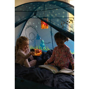 Pacific Play Tents Glow in the Dark Firefly Bed Tent, Blue, Fits Twin Size Mattress, Portable Play Tent for Kids, 77 In x 38 In x 35 In, 19820