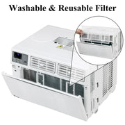 Ktaxon 8,000 BTU 115-Volt Window Air Conditioner With WiFi And Eco Mode For Medium Rooms, White
