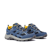 Merrell Kids Moab KDZ Hiking Shoes, Water Resistant, Blue/Grey, Big Kid 3 M, MF25BB1