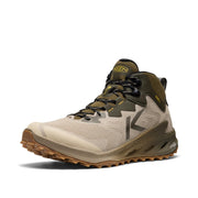 KEEN 1031254 Zionic NXT Mid Waterproof Hiking Boots for Men, Brindle/Lemon Curry, 9.5M