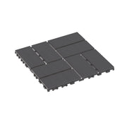 AsterOutdoor Deck Tiles, 44 Pack, 12 x 12 in, Waterproof, All-Weather, Interlocking Patio Floor Tiles, Gray