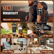 Fimilo Portable Espresso Maker, 3-in-1 Coffee Machine, 20 Bar Pressure, Dual 7500mAh Batteries, Compatible with Ground Coffee and Capsules, Self-Heating, Lightweight