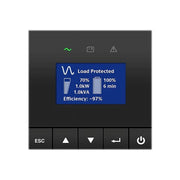 Eaton 5P1500RT Rackmount UPS, 1440 VA Line Interactive, Pure Sinewave Output, 8 NEMA 5-15R Outlets, LCD Display, Lithium-Ion Battery, Black
