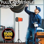 Handy Heater Heatwave Pro Tripod Ceramic Space Heater, 1500W, Black, Adjustable Legs, Telescoping Pole up to 78 in, Detachable Heating Head, Remote Control