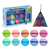 Self-Sealing Reusable Water Balloons with Mesh Storage Bag, 20Pcs - Eco-Friendly & Safe